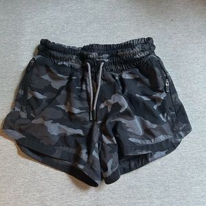 Athleta black camo shorts, size 8-10 medium girls
